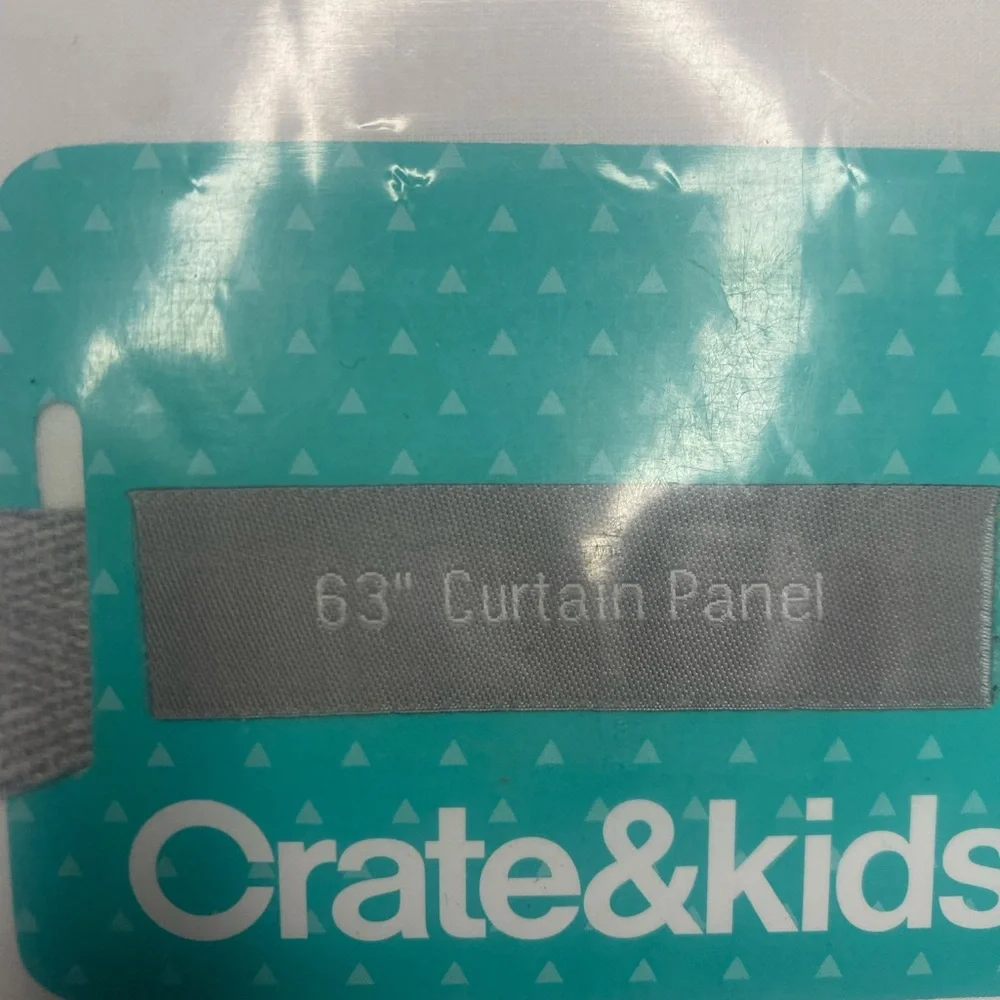 Crate & Barrel 63 inch curtain panel Silverstar design. Crate and kids. NWT.